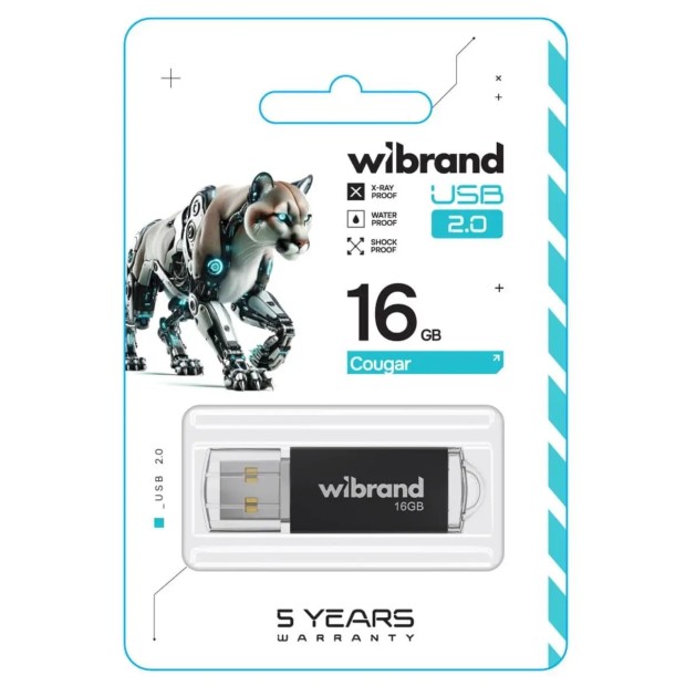 USB 2.0 флеш-накопичувач Wibrand Cougar  /  Panther 16Гб