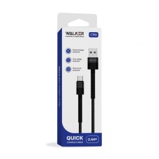USB-кабель Walker C700 (1m) (Lightning) (Чёрный)