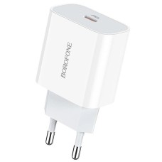 Charger adapter USB Borofone BA38A Plus PD 3.0 (1Type-C) (White) Charger adapter USB Borofone BA38A Plus PD 3.0 (1Type-C) (White)