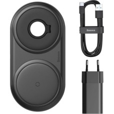 Бездротовий зарядний пристрій Baseus Planet 2in1 WXPL-B01 10W QC Qi (Чорний)
