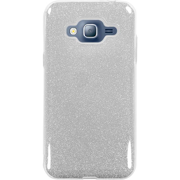 Силикон Glitter Samsung Galaxy J3 (2016) J320 (Серебрянный)
