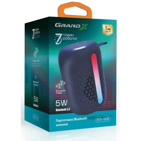 Портативна акустика Grand-X BTS-5DB (Темно-синя) GX