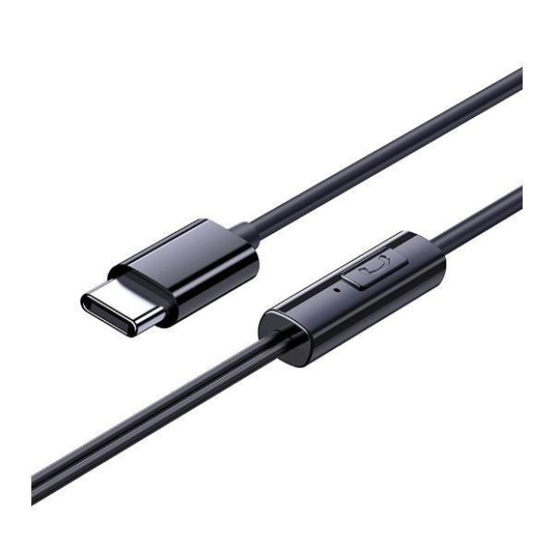 Провідні навушники-гарнітура вакуумні Baseus Encok CZ11 (Type-C) (Чорний)