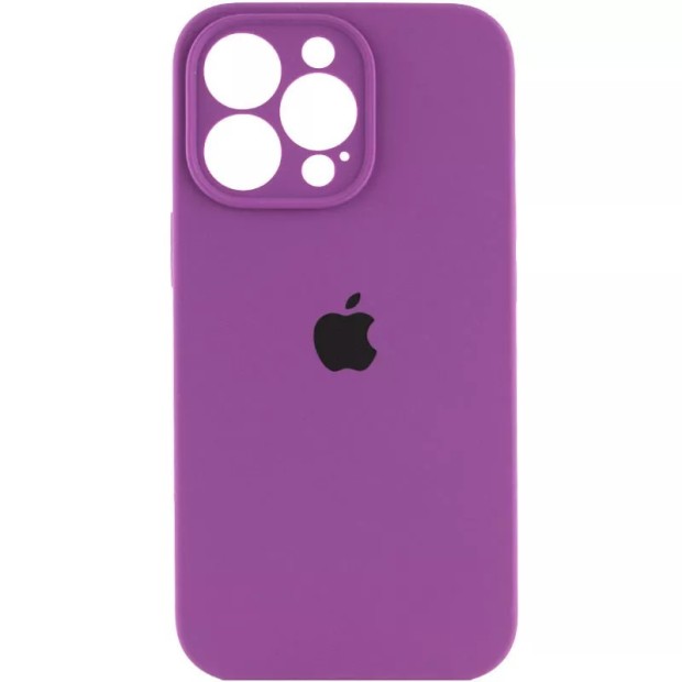 Силикон Original RoundCam Case Apple iPhone 15 Pro Max (28) Brinjal
