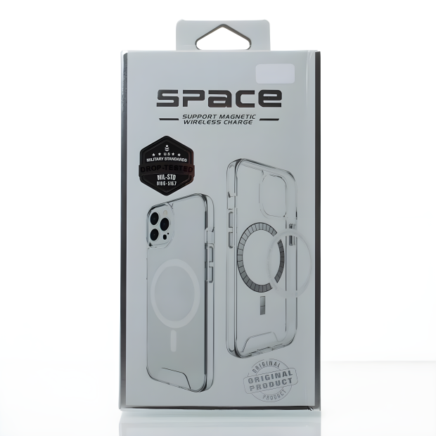 Прозорий силіконовий чохол Space Case MagSafe для Apple iPhone 12 Pro Max