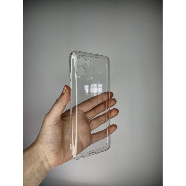 Силіконовий чохол WS для Xiaomi Redmi A2  /  A1 (з шторкою для камери) (прозорий)