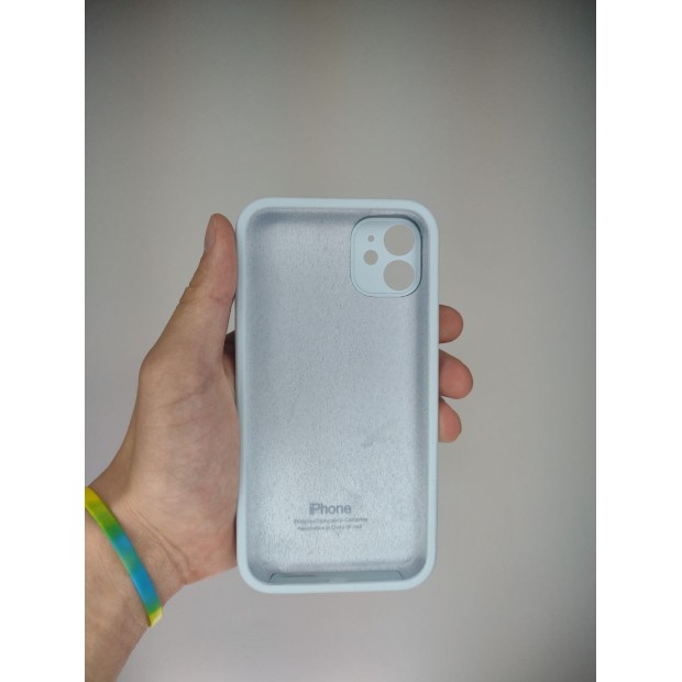 Силіконовий оригінальний чохол Square RoundCam для Apple iPhone 11 (53) блакитний