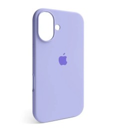 Силіконовий оригінальний чохол круглого типу для Apple iPhone 17 (15) бузковий.