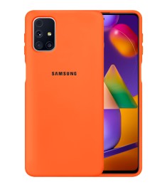 Силіконовий Original 360 Case Logo Samsung Galaxy M31S (2020) (Помаранчевий)