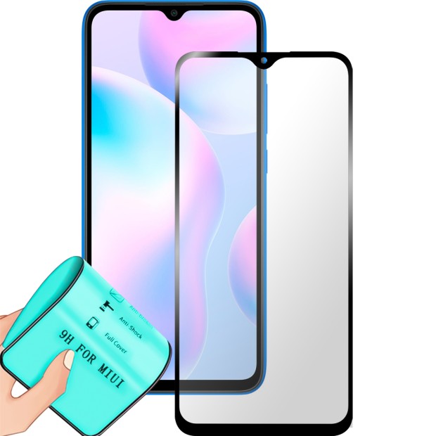 Захисне скло 5D Ceramic Xiaomi Redmi 9A  /  9C  /  10A  /  A1  /  Poco C3 Чорне