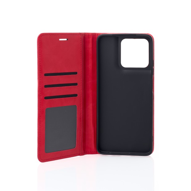 Чехол-книжка Leather Elegant Motorola Moto G56 (Красный)