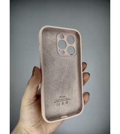 Силіконовий оригінальний чохол круглої форми для Apple iPhone 14 Pro (08) Рожеви..