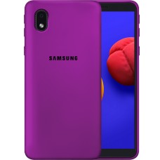 Силикон Original 360 Case Logo Samsung Galaxy A01 Core (Сиреневый)