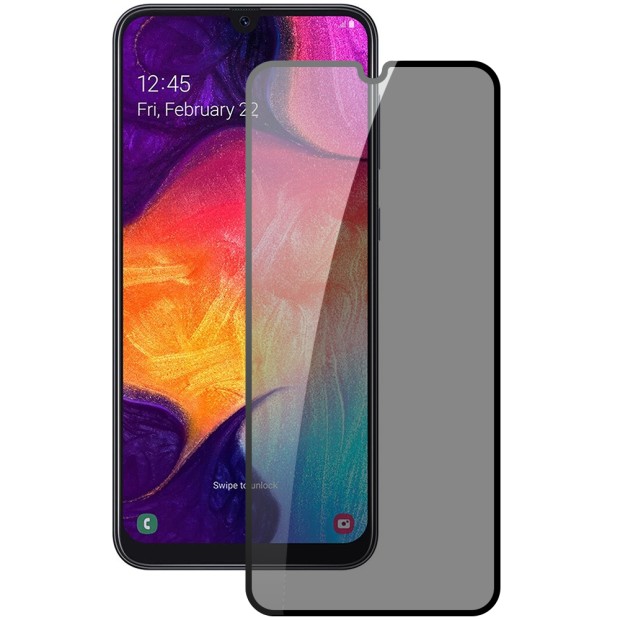 Захисне скло 5D Privacy HD Samsung Galaxy A20  /  A30  /  A30s  /  A50  /  A50s  /  M20  /  M30 Чорне