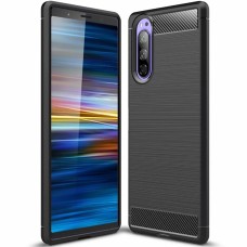 Силикон Polished Carbon Sony Xperia 2 (Черный)
