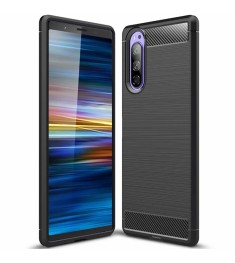 Силикон Polished Carbon Sony Xperia 2 (Черный)