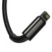 USB-кабель Baseus Tungsten Gold 3.5A (1.5m) (MicroUSB+Lightning+Type-C) (Чёрный) CAMLTWJ-01