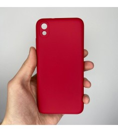Силіконовий Original 360 Чохол для Xiaomi Redmi 7A (ShutCam) (Темно-червоний)