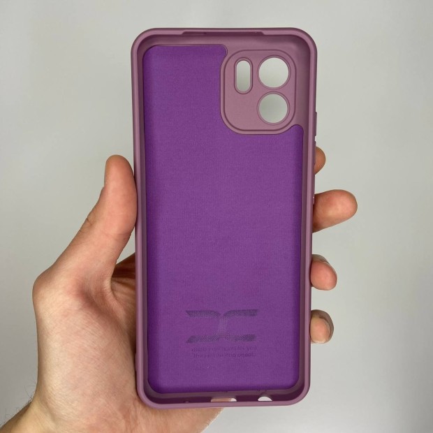 Силіконовий оригінальний чохол 360 Logo для Xiaomi Redmi A2  /  A1 (ShutCam) (Лавандовий)