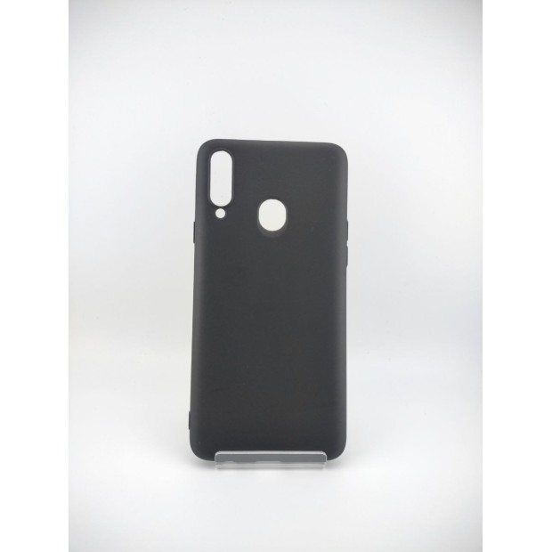 Силіконовий графітовий чохол для Samsung Galaxy A20s (чорний)