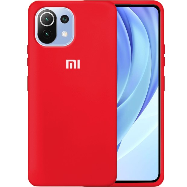 Силіконовий чохол Original 360 Case Logo для Xiaomi Mi 11 (Червоний)