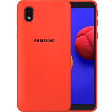 Силикон Original 360 Case Logo Samsung Galaxy A01 Core (Огненный)