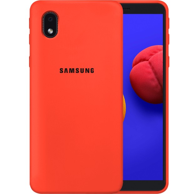 Силіконовий чохол Original 360 Logo для Samsung Galaxy A01 Core (Вогняний)