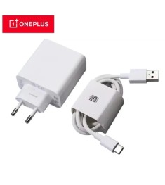 СЗУ-адаптер OnePlus SUPERVOOC 80W (1USB) + кабель Type-C (Білий) (Оригінальна зб..