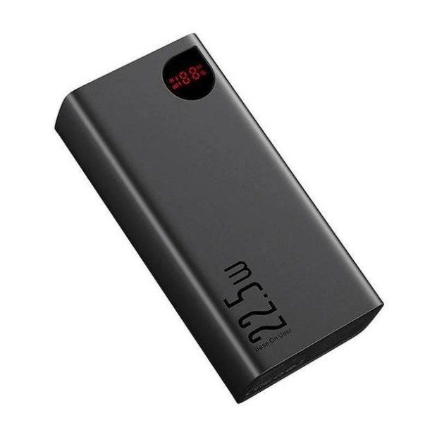 Павербанк Baseus Adaman Digital Display 40000mAh 22.5W (Чорний) PPAD020101 (Уцінка) (1 Категорія)