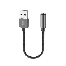 Переходник Budi USB Type-A to 3.5mm AUX (11cm) DC106B U