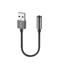 Переходник Budi USB Type-A to 3.5mm AUX (11cm) DC106B U