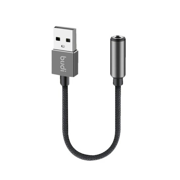 Переходник Budi USB Type-A to 3.5mm AUX (11cm) DC106B U