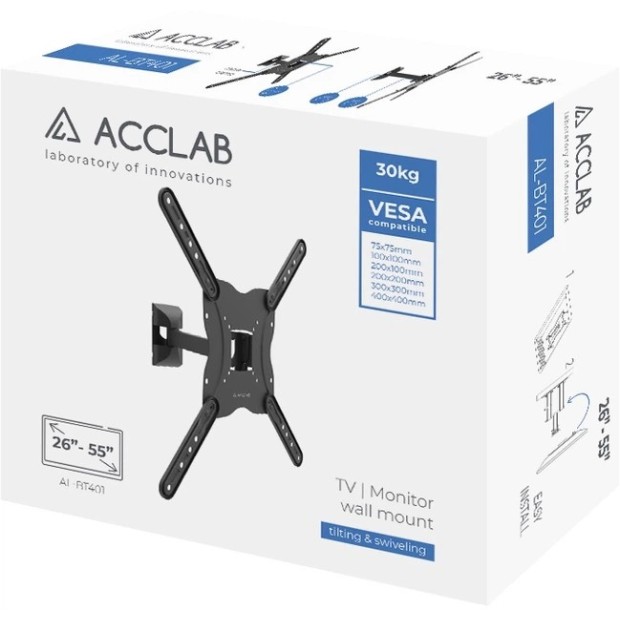 Кронштейн для телевизора и монитора ACCLAB BT401 (26-55