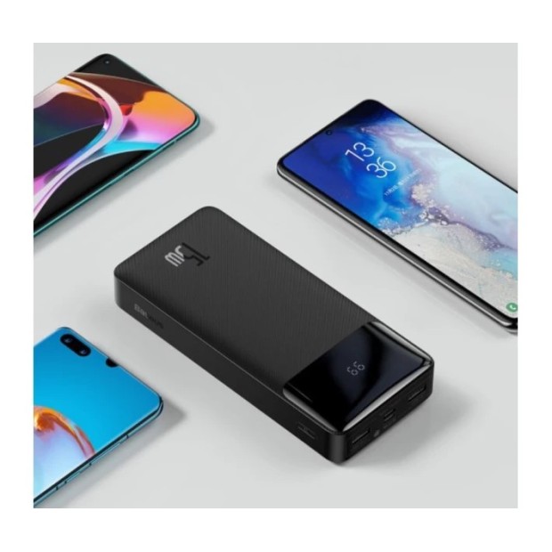 Павербанк Baseus Qpow з цифровим дисплеєм 20000mAh 15W (Type-C) (PPDML-J01) (Чорний) (Товар зі знижкою, Grade A) DL Павербанк Baseus Qpow з цифровим дисплеєм 20000mAh 15W (Type-C) (PPDML-J01) (Чорний) (Товар зі знижкою, Grade A) DL