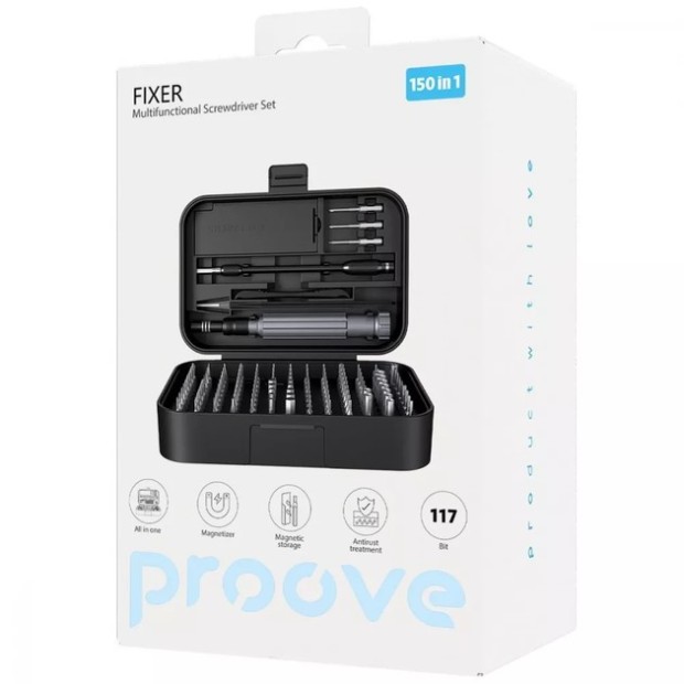 Набір викруток Proove Fixer 150в1 (Чорний)