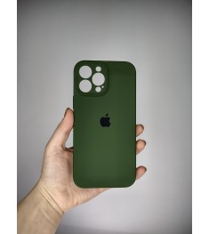 Оригінальний силіконовий чохол RoundCam для Apple iPhone 13 Pro Max (лісово-зеле..