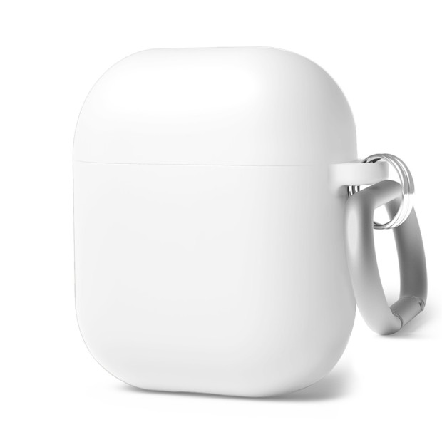 Чохол для навушників Full Silicone Case with Microfiber Apple AirPods (06) White