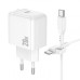 Зарядний пристрій USB Borofone BAS43A QD 20W (1 Type-C) + кабель Type-C - Type-C (Білий) Зарядний пристрій USB Borofone BAS43A QD 20W (1 Type-C) + кабель Type-C - Type-C (Білий)
