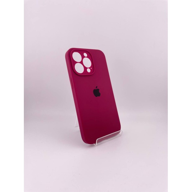 Силіконовий оригінальний чохол RoundCam для Apple iPhone 13 Pro (57) Марсала