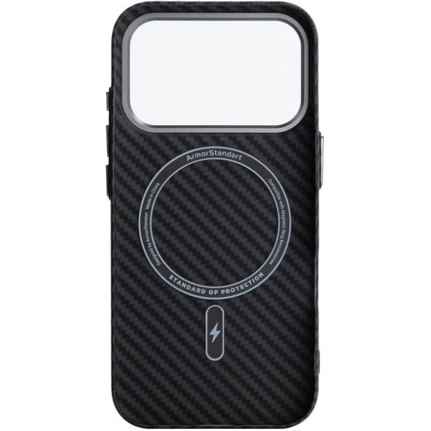 Чехол-накладка Carbon2 MagSafe для Apple iPhone 17 Pro (Чёрный)