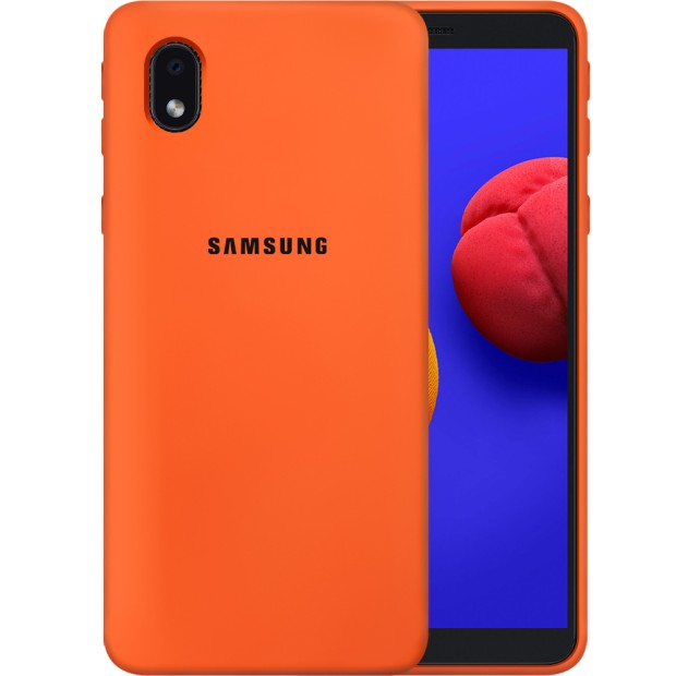 Силіконовий чохол Original 360 Case Logo для Samsung Galaxy A01 Core (Помаранчевий)