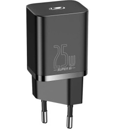 Зарядний пристрій-адаптер Baseus Super Si 25W PD QC EU 1Type-C (Чорний) CCSP0201..