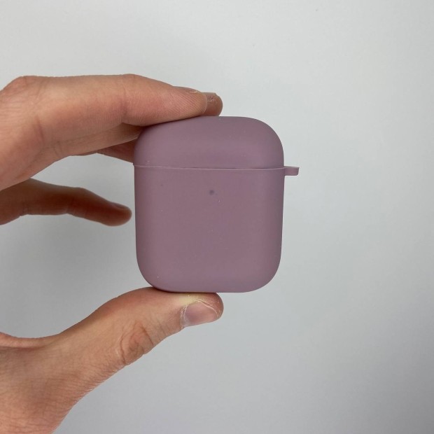 Чохол для навушників Full Silicone Case with Microfiber Apple AirPods (01) Bilberry