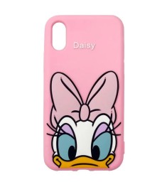 Силікон Disney Daisy Apple iPhone X  /  XS (Світло-рожевий)