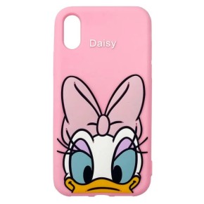 Силікон Disney Daisy Apple iPhone X  /  XS (Світло-рожевий)