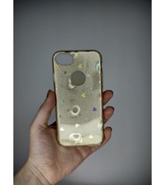 Силіконовий чохол Glitter для Apple iPhone 7  /  8  /  SE (2020) (Heart)