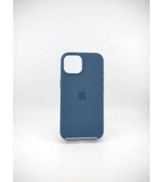 Силіконовий оригінальний чохол круглої форми для Apple iPhone 15 (штормово-синій..