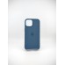 Силіконовий оригінальний чохол круглої форми для Apple iPhone 15 (штормово-синій)