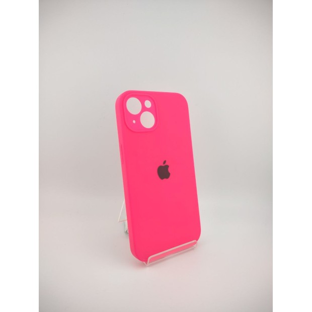 Силіконовий оригінальний круглий чохол для Apple iPhone 13  /  14 (31) рожевий Barbie