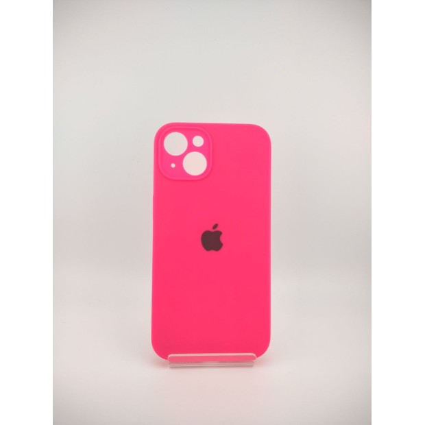 Силіконовий оригінальний круглий чохол для Apple iPhone 13  /  14 (31) рожевий Barbie
